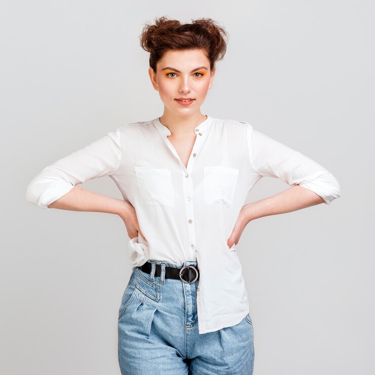 GraceFit White Party Shirt